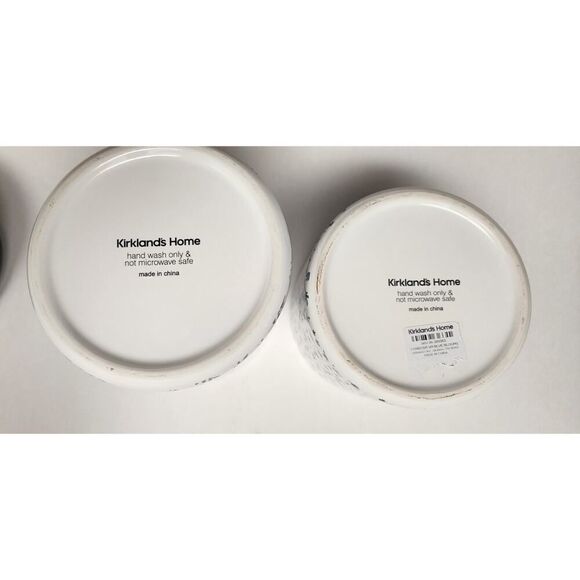 Kirkland's Home Blue Blooms 2pc Floral Canister - Picture 4 of 9